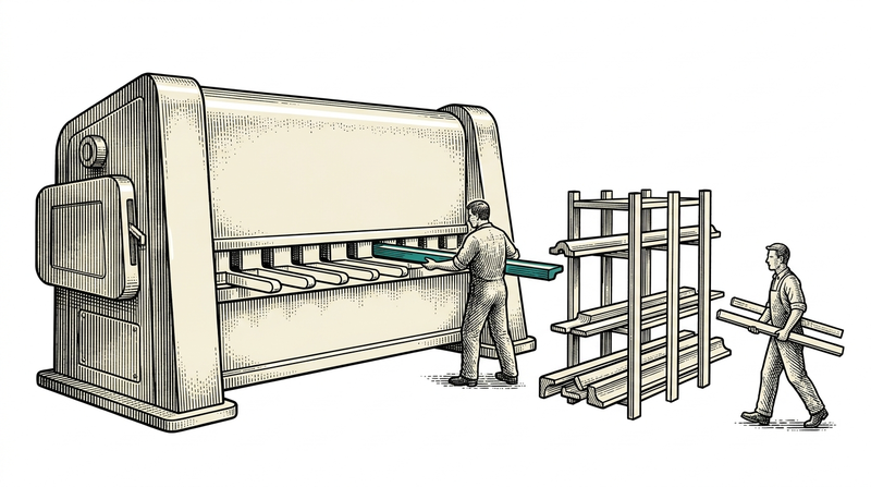 Settings are not cast into the machine but slid in from outside, so changing one does not mean recasting.