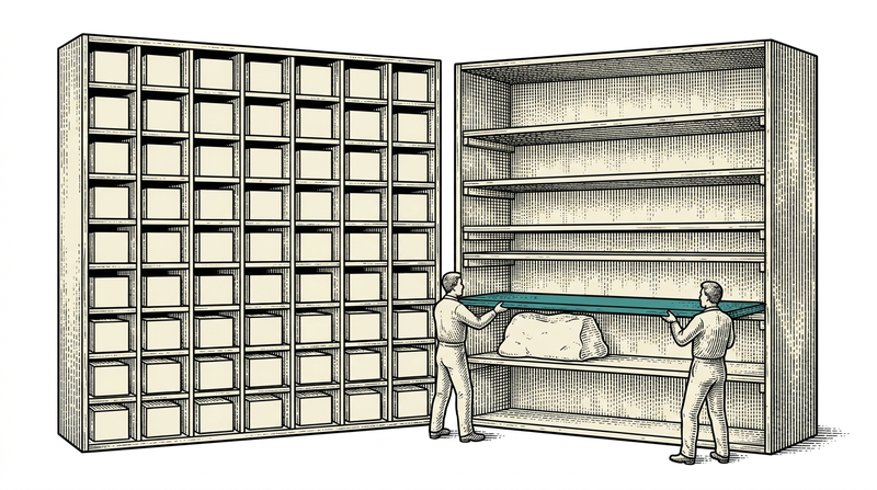 Fixed pigeonholes or movable shelves: one gives you order cheaply, the other flexibility β asking for both loses both.